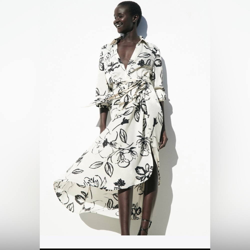 ZARA printed shirt dress
